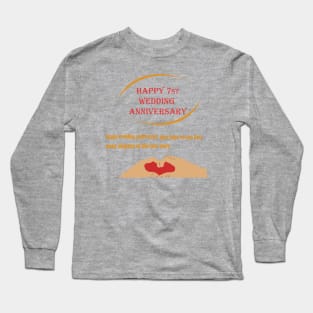 happy 7st wedding anniversary Long Sleeve T-Shirt